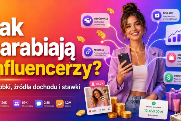 Jak zarabiają influencerzy Zarobki, źródła dochodu i stawki